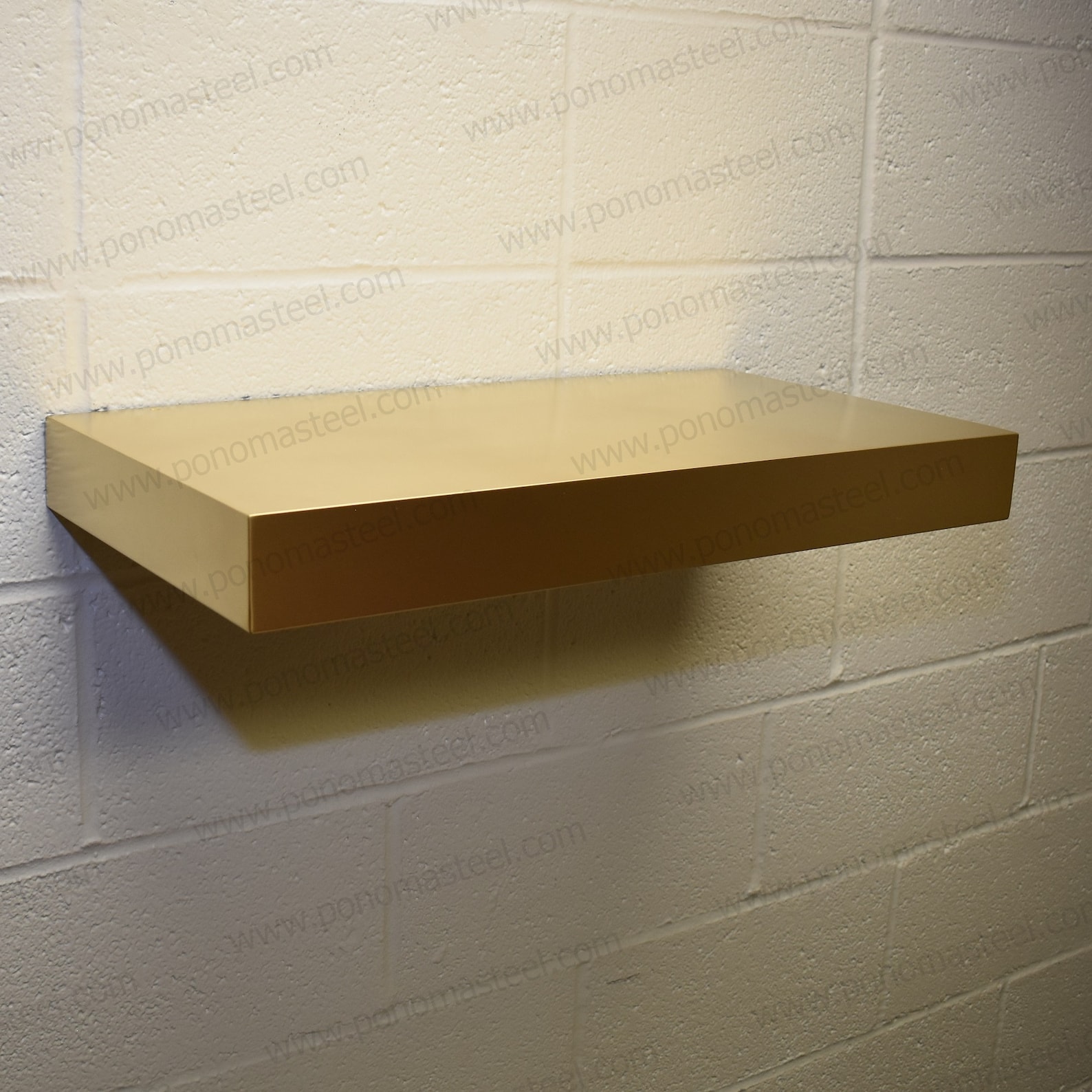 Gold Painted Stainless Steel Floating Shelves PONOMA® for Etsy