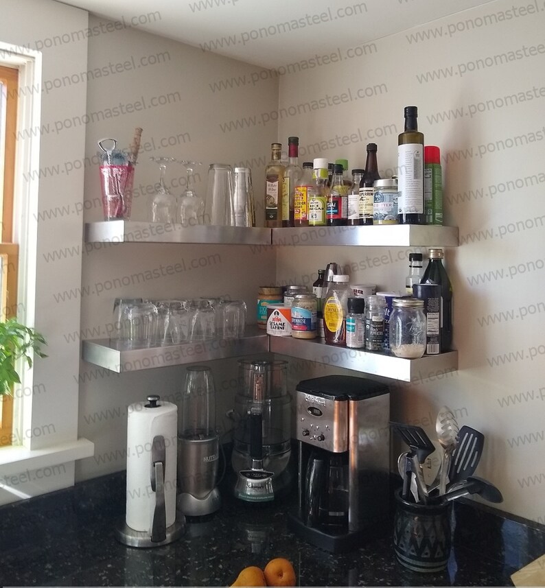 Stock Range of Stainless Steel Floating Shelves PONOMA for Etsy