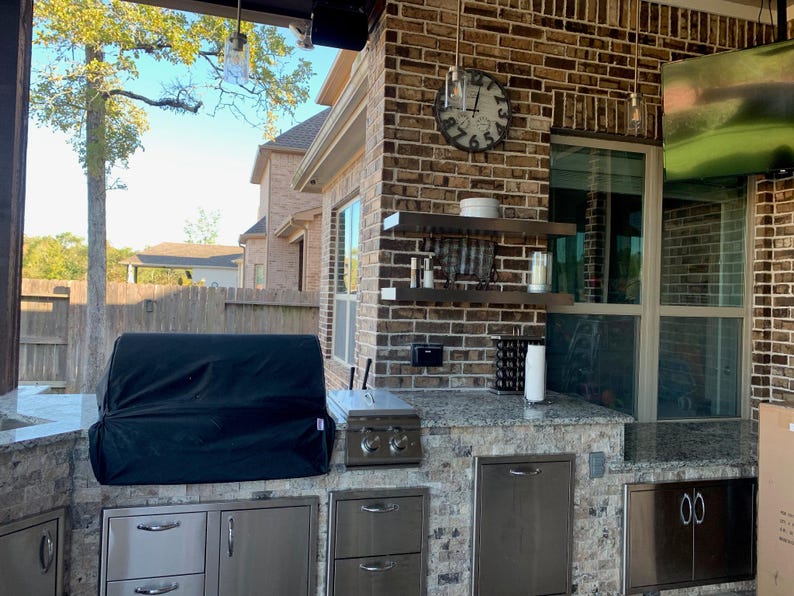 Outdoor floating shelves made from waterproof stainless steel, resistant to heat and weather. Ideal for BBQ zones, patios, and outdoor kitchens.
Tags:
outdoor shelf, bbq shelf, ponoma, waterproof, stainless, steel shelf, patio decor, grill shelf, durable, modern