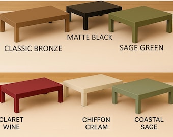 Modern Stainless Steel Coffee Table | Heavy Solid Metal Table | No Assembly | Custom Length up to 113” | Console for entryway