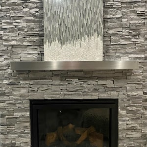 Fireproof Stainless Steel Mantel Shelf: Floating Fireplace Decor