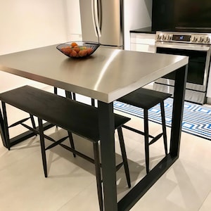 PONOMA® Stainless Steel Table/Stool/Bench with U-Shape Legs