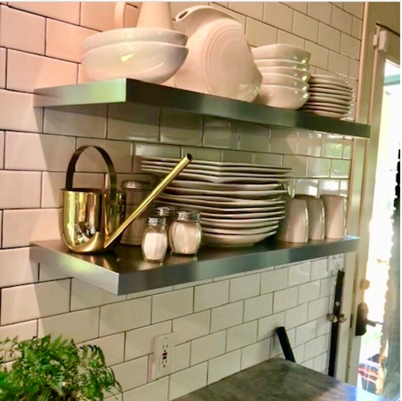 Metal Floating Shelves Ponoma® Stainless Steel Floating Etsy