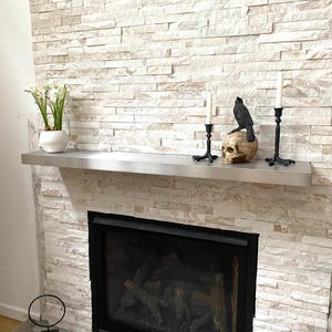 Shelves for living room, kitchen, and bathroom made completely of medical stainless steel: fireproof and water-resistant floating shelves