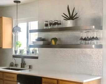 Stainless Steel Floating Shelves: Kitchen, Bathroom, Spice Rack