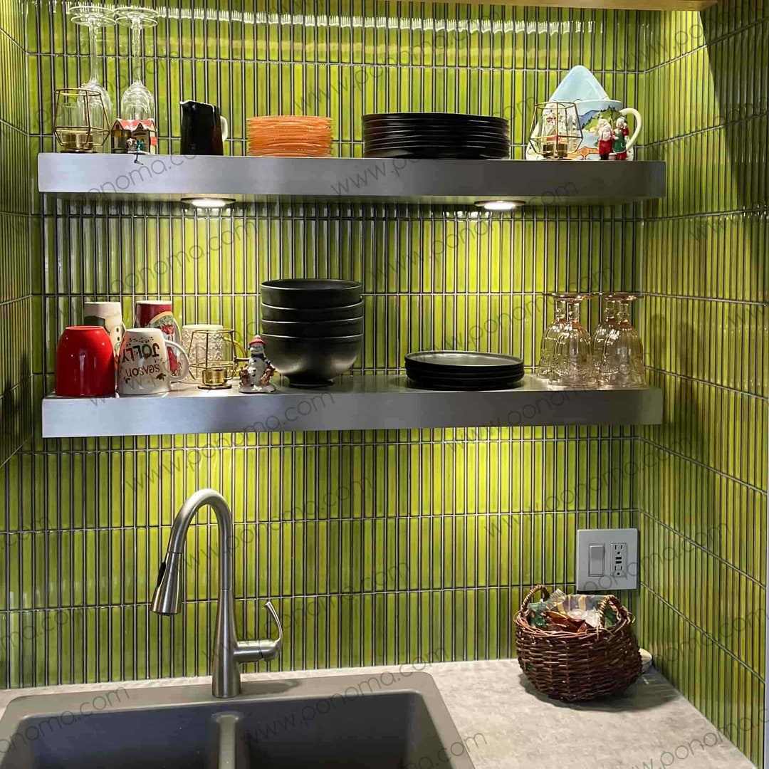 Floating Shelves With Lights Ponoma® With LED Lights Seamless Design