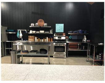 Stainless Steel Countertop, Metal Table Top, Kitchen Island, Furniture And Decor, Butcher Block,Countertop, 3&quot; Thickness Without Backsplash
