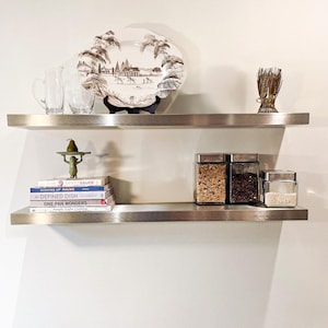 Metal Wall Shelves by PONOMA®, Stainless Steel Floating Bathroom Shelf, Storage Organization, Towel Holder, Vanity Shelving, Outdoor Decor