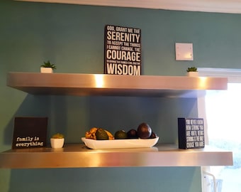 Stainless Steel Floating Bookshelf: Heavy Duty Wall Shelf