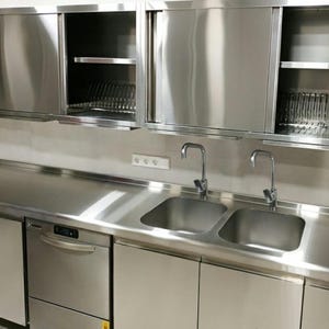Stainless Steel Countertop by PONOMA® 3&quot; With  2&quot; Backsplash, Kitchen Countertop,Metal Worktop,Industrial Furniture And Decor,Bar Countertop