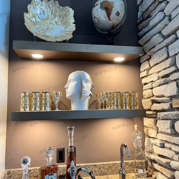 Floating Shelves With Led Lights Etsy