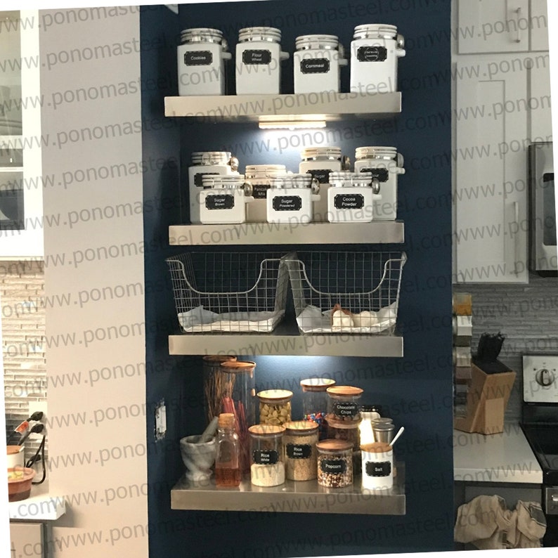 metal shelves