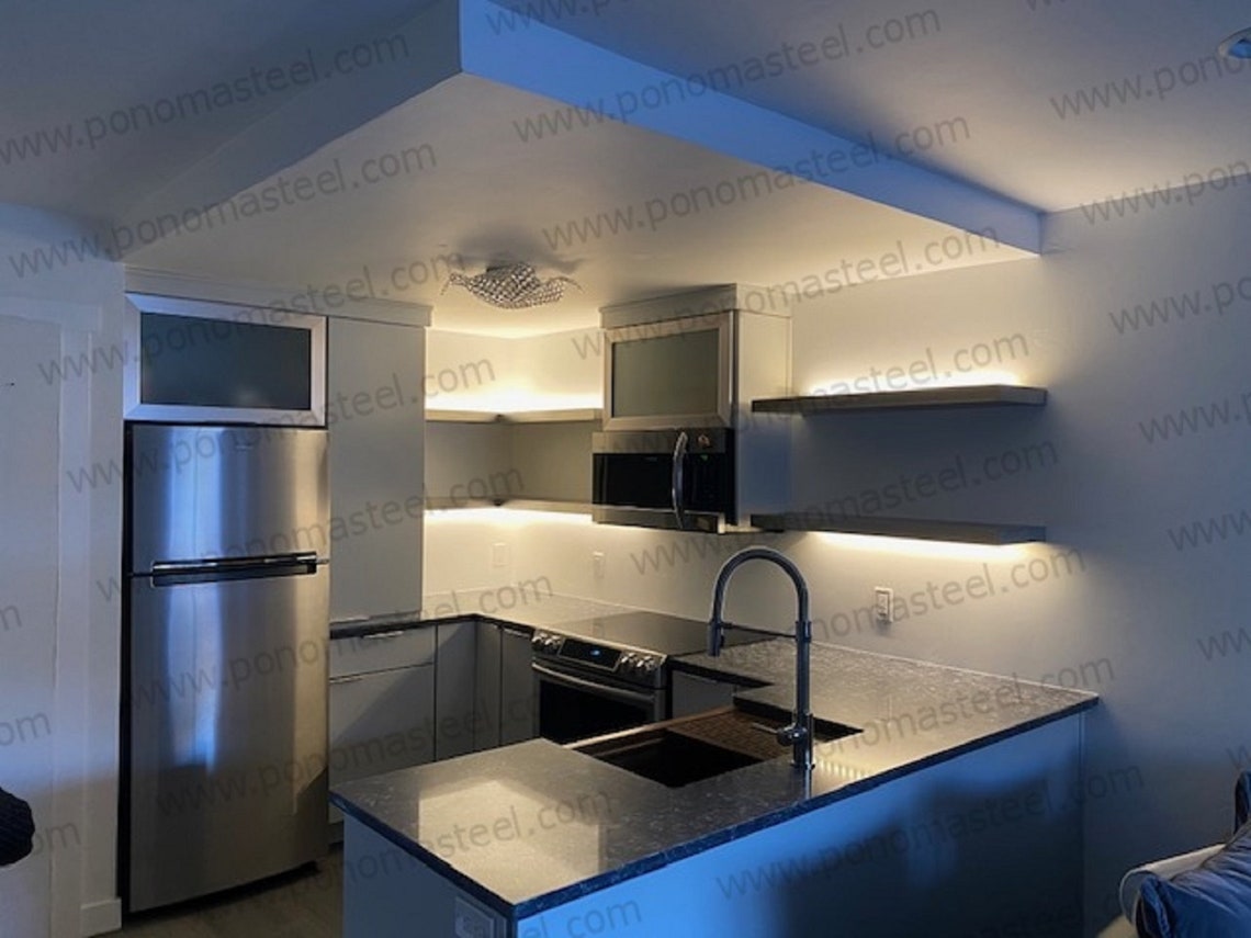 Rose Gold Floating Shelf Stainless Steel Floating Shelves Etsy