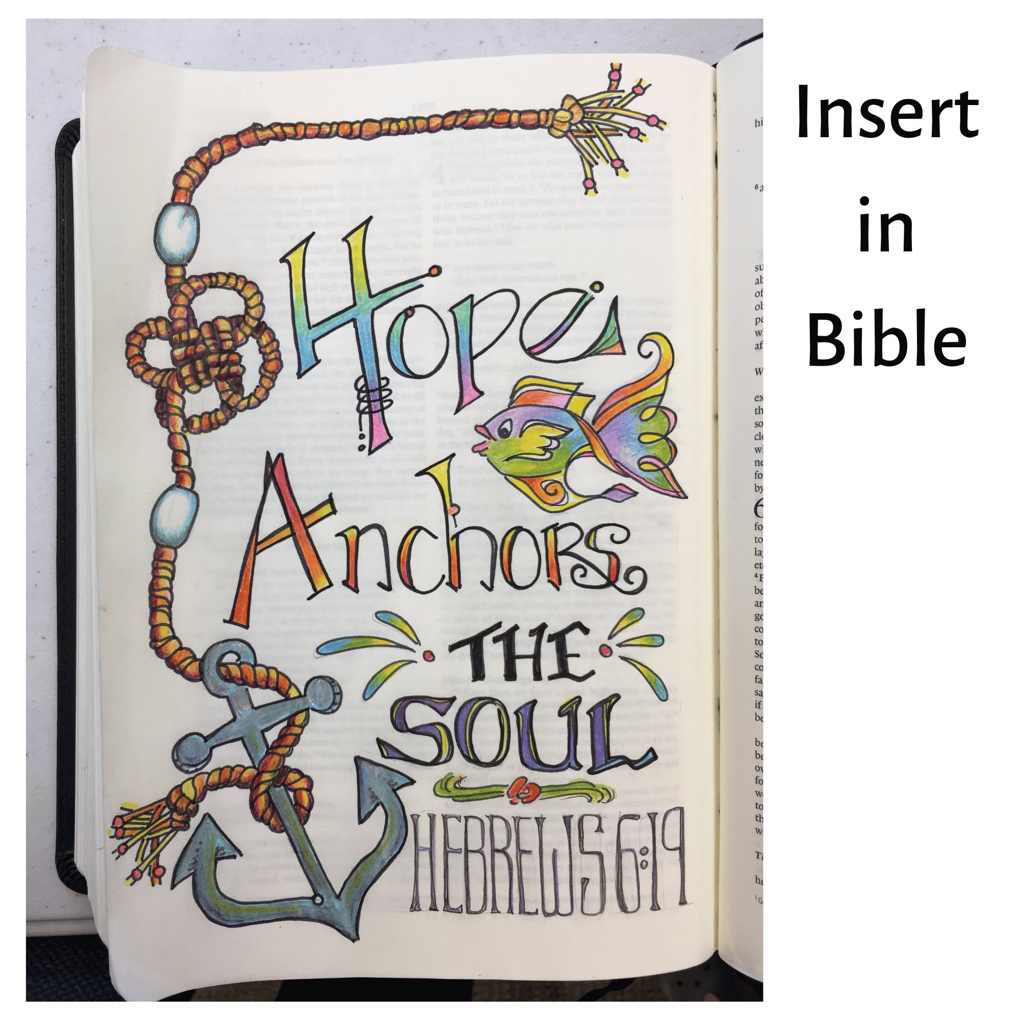 Christian Wall Art, Hope Anchors the Soul, Hebrews 6:19 Bible Verse - Etsy