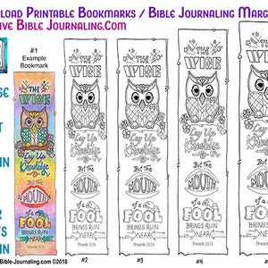 Margin Art for Bible Journaling, Tip-Ins, bookmarks Download Printable PDF