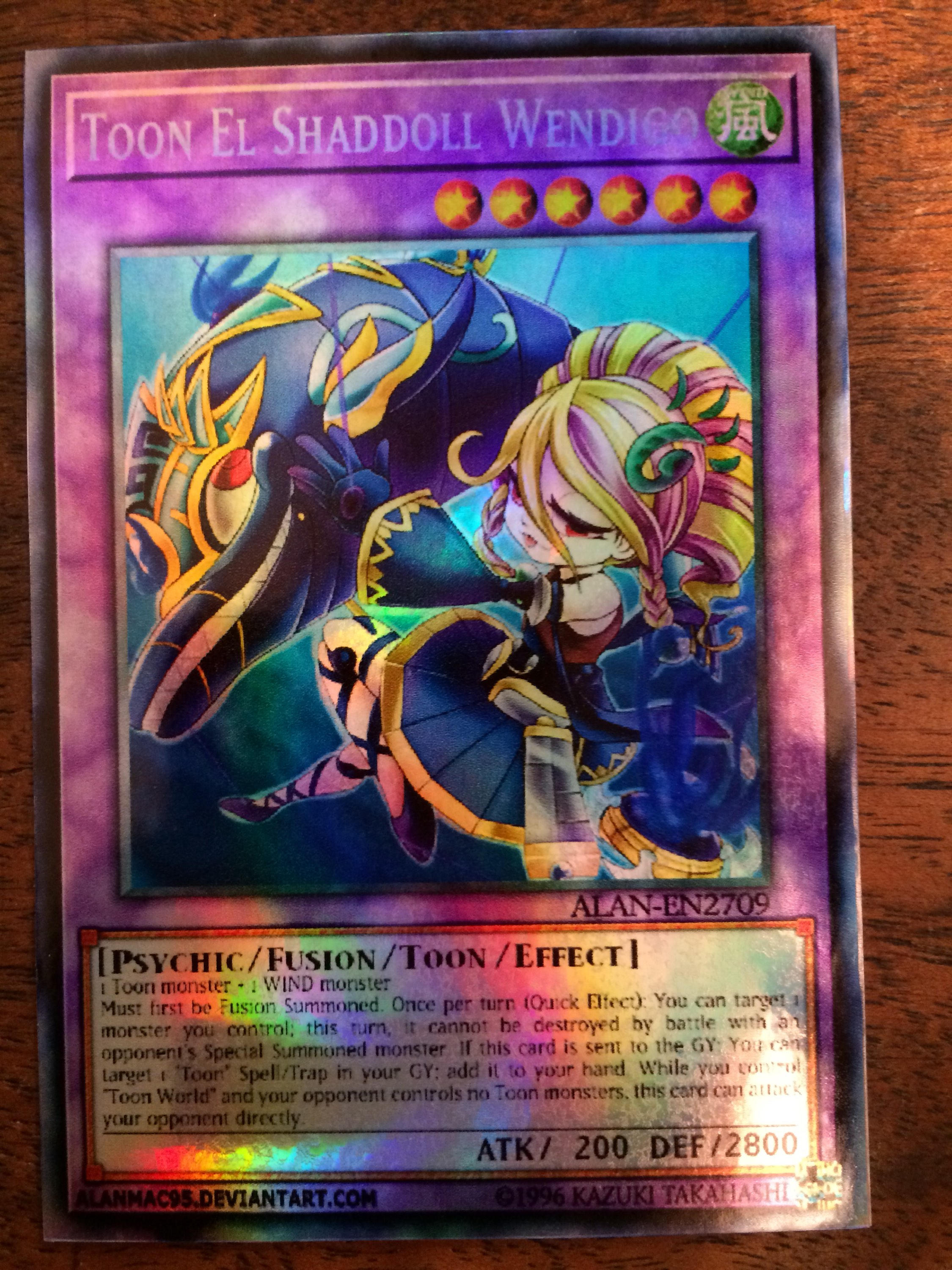 Toon el shaddoll wendigo yu gi oh orica custom cardlol lol
