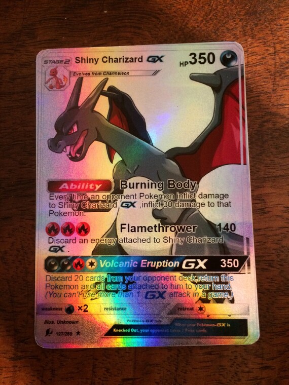 mega charizard ex gx pokemon orica proxy card etsy