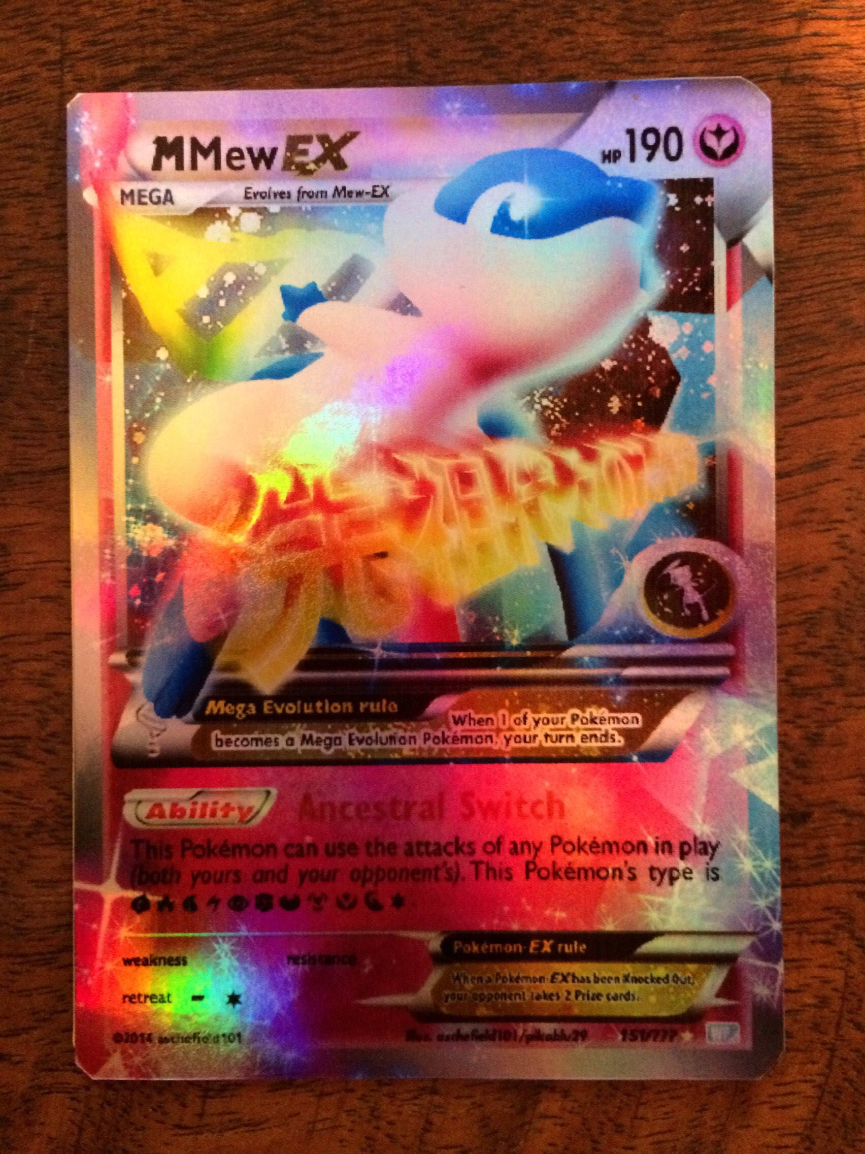 Mew m mega gx ex pokemon orica custom card | Etsy