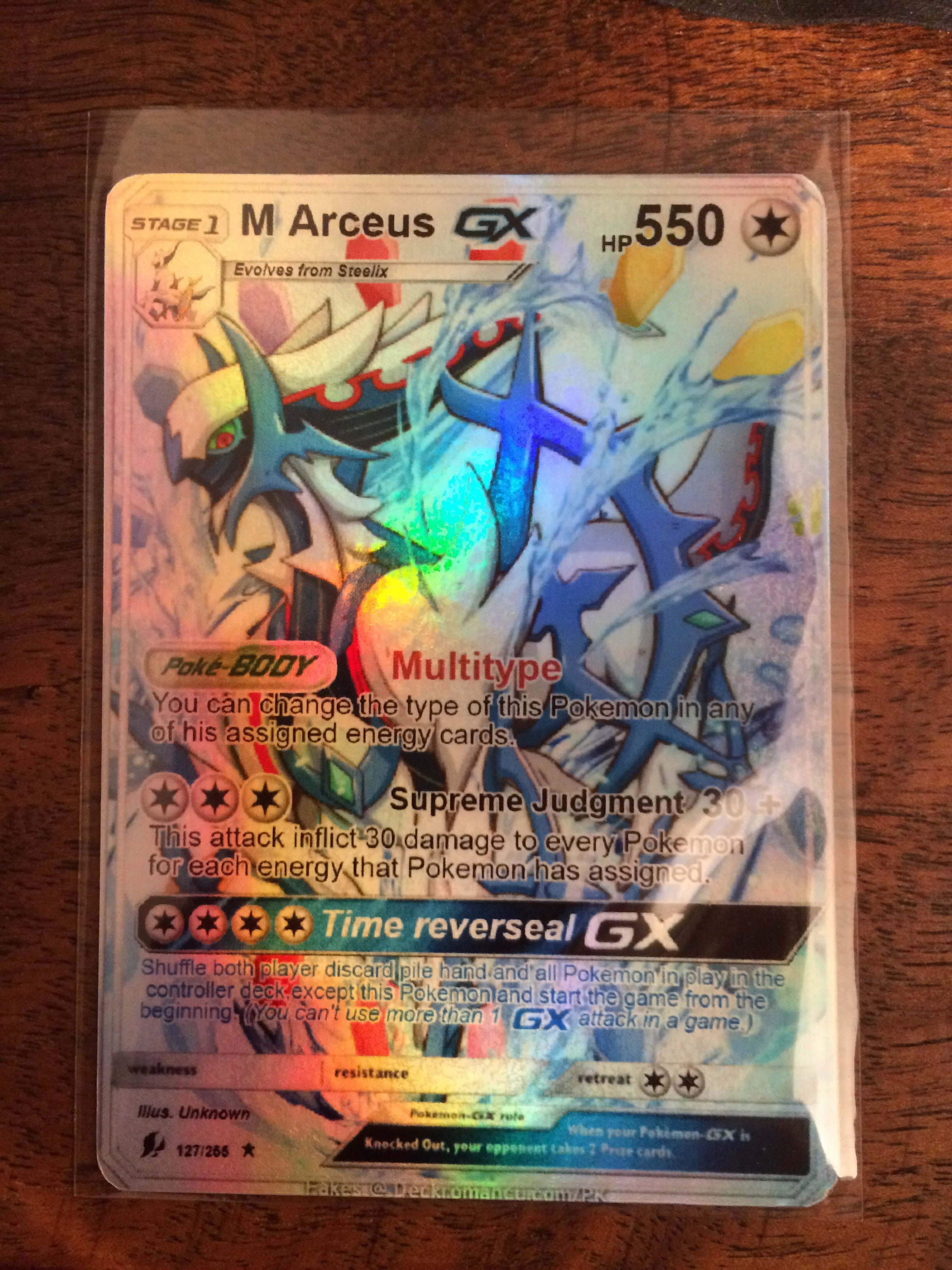 Arceus Gx Ex Pokemon Orica Custom Card Etsy