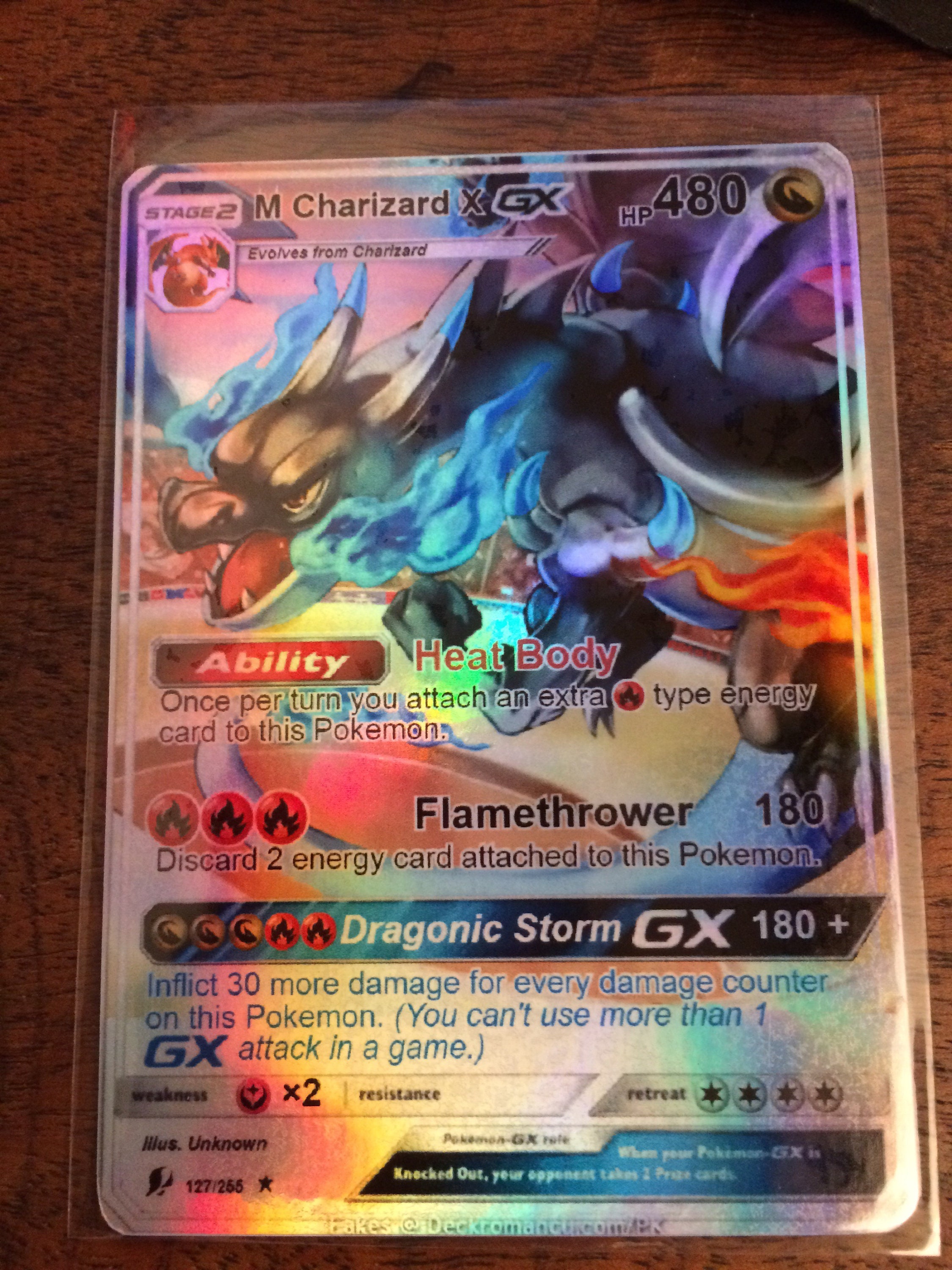 Mega charizard shiny ex gx pokemon orica proxy card | Etsy