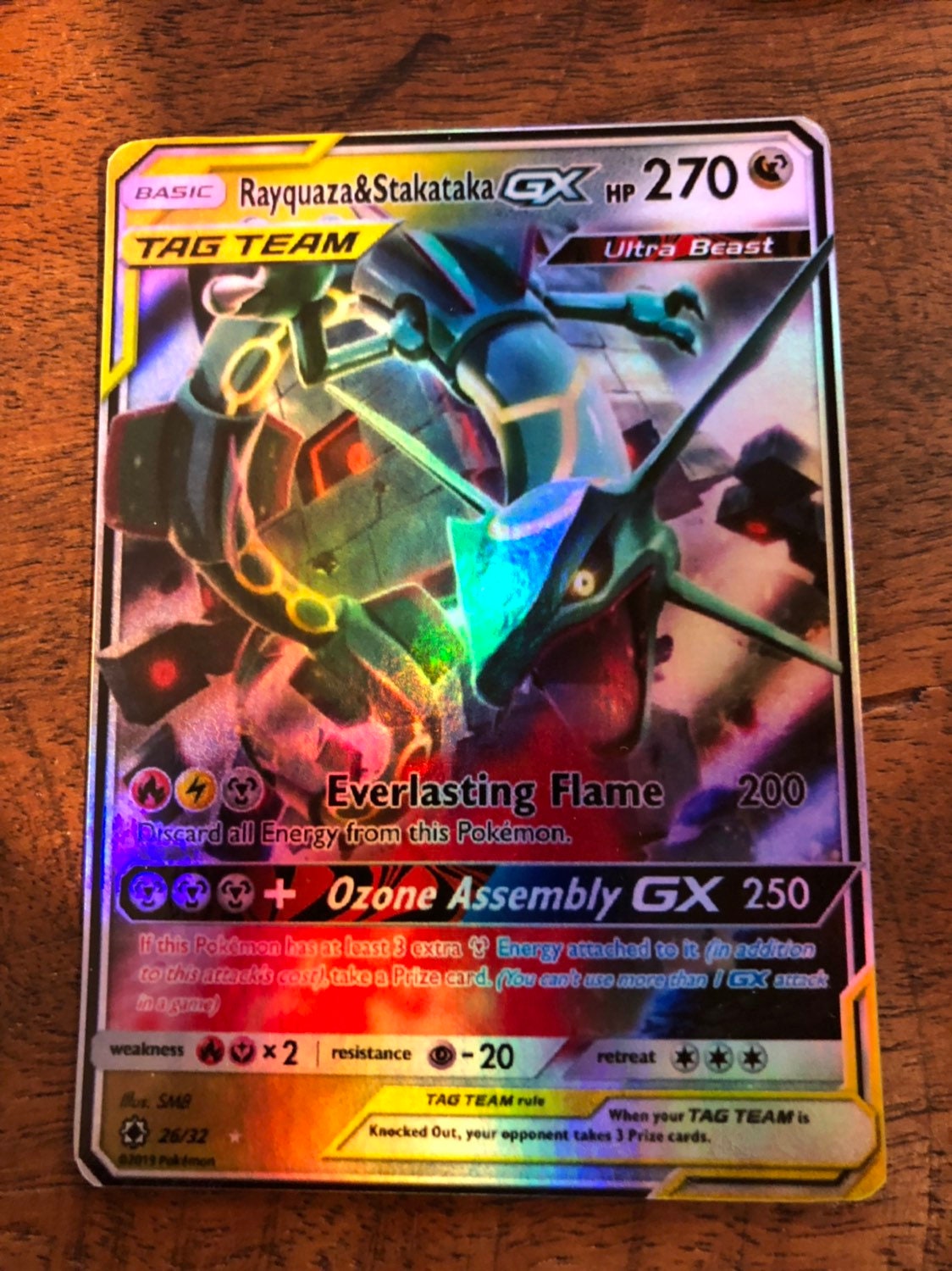M Rayquaza and & Stakataka tag team gx ex Mega full art Shiny Etsy