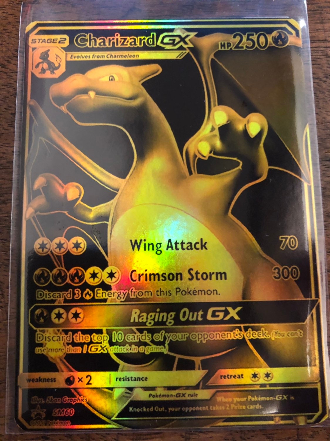 Charizard gx pokemon luxury card orica custom card gold rare Etsy