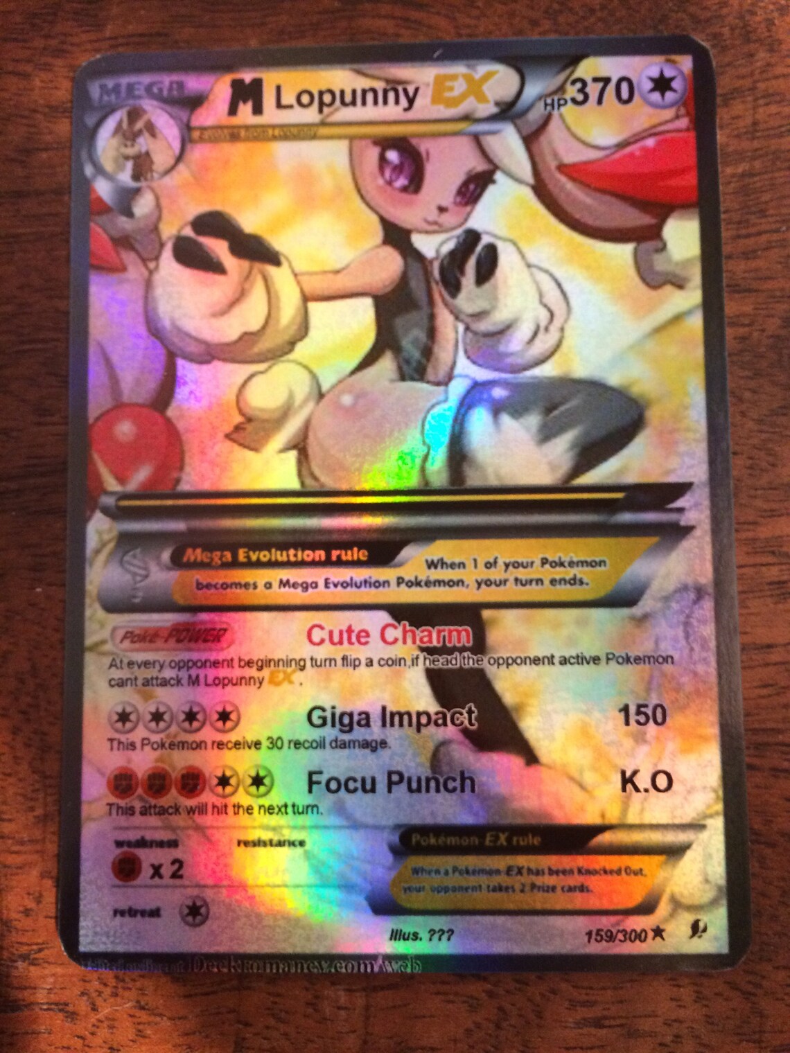 Mega M Lopunny Gx Pokemon Luxury Card Orica Custom Card Gold Etsy