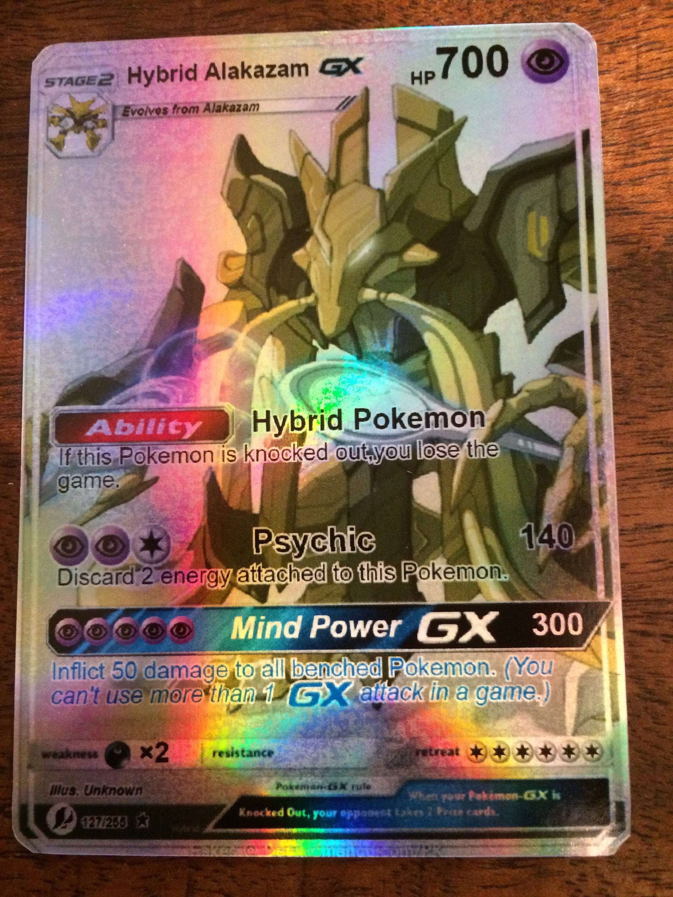 Alakazam gx hybrid pokemon set luxury card orica custom card Etsy