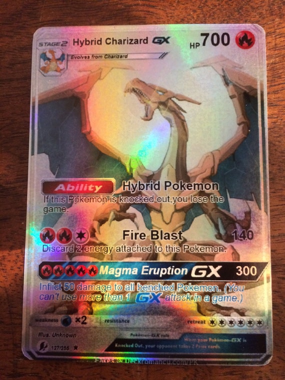Charizard gx hybrid pokemon set luxury card orica custom ...
