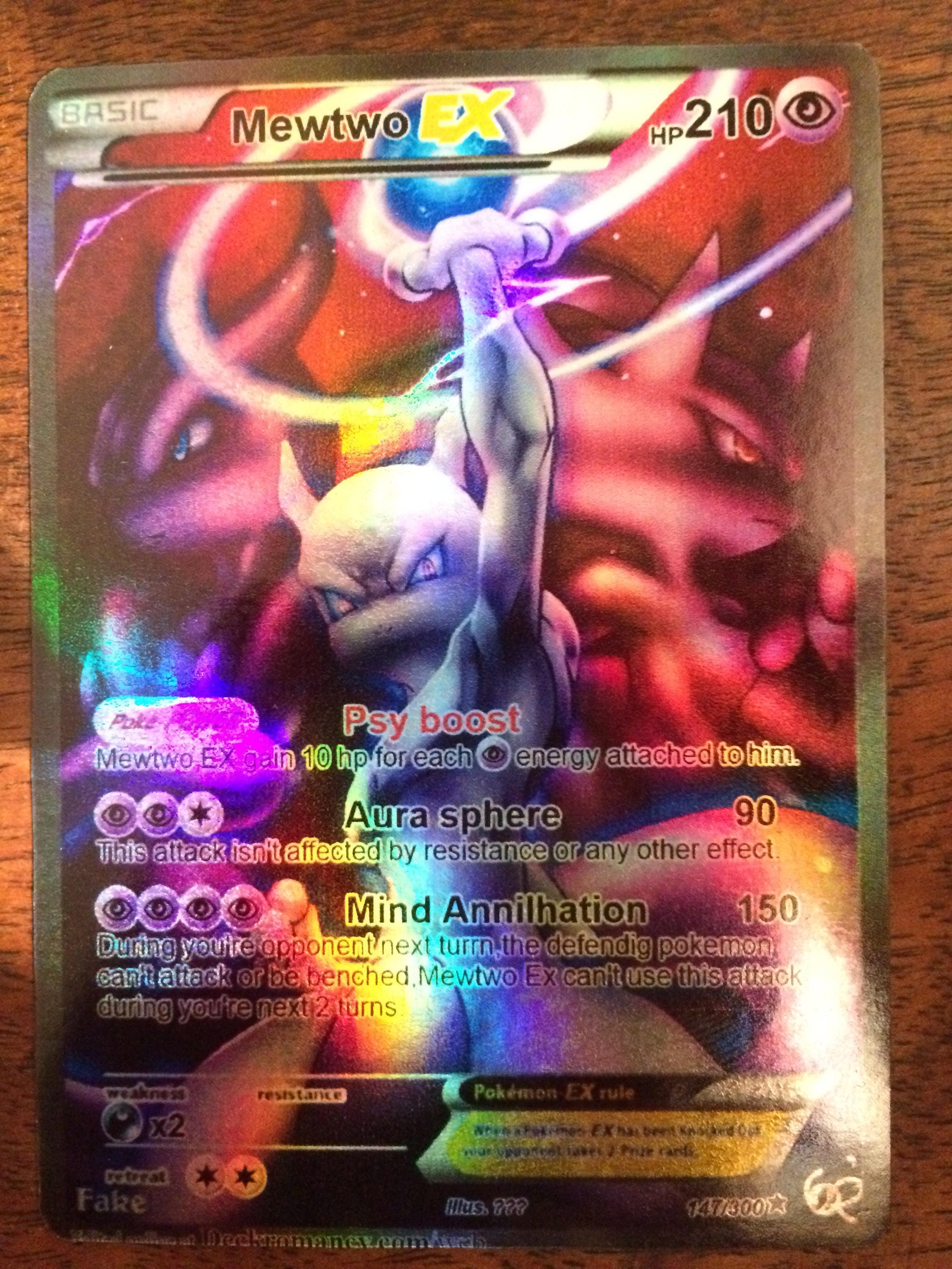Mewtwo shadow gx ex pokemon card orica proxy Etsy