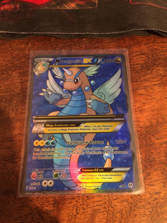 australia love cards custom pokemon Etsy orica gx ex Dragonite   card