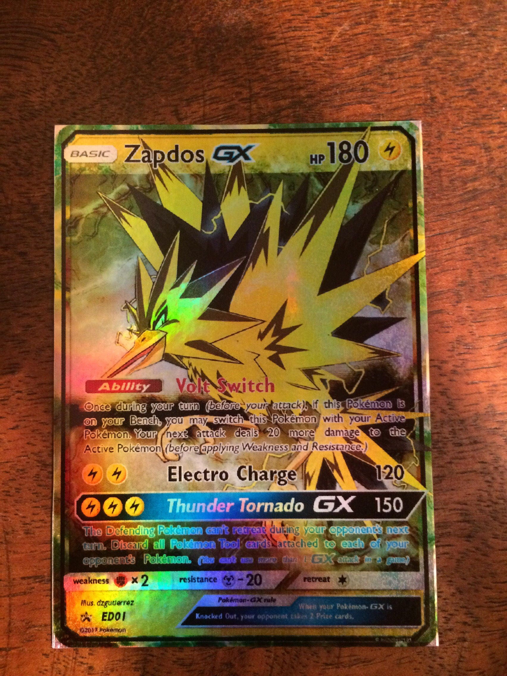 Zapdos gx ex pokemon orica card Etsy