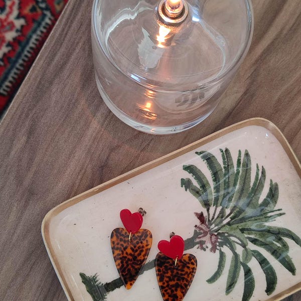 Leopard Wild Heart Earrings