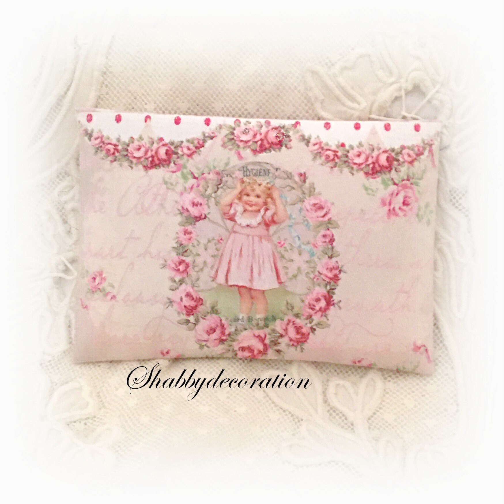 Enveloppe en Tissu Shabby Roses Anciennes Diffuseur de Parfum Lavande, Cadeau Parfumé