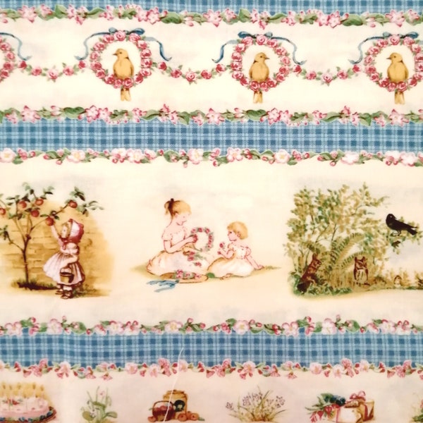 Tissu enfant romantique, couture (55 cm x 45 cm)