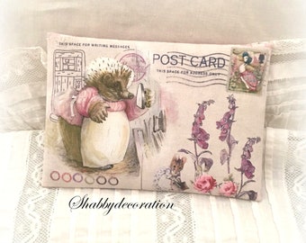 Enveloppe en tissu Beatrix Potter "mrs Tiggy" Senteur lavande, sachet parfumé