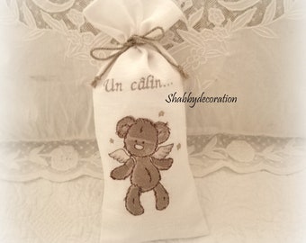 Borsa portaoggetti, carta da regalo, angelo orsetto