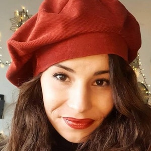 Angélina corduroy beret for women gift