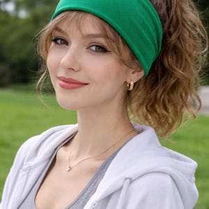 Women's viscose headband – trendy hair accessory, soft elastic headband image 1