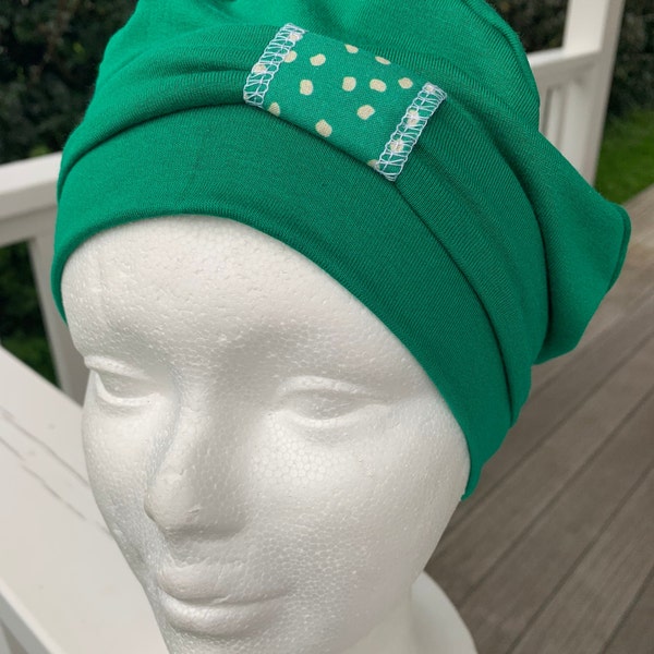 bonnet bandeau chimio cancer extensible vert pour femme moderne