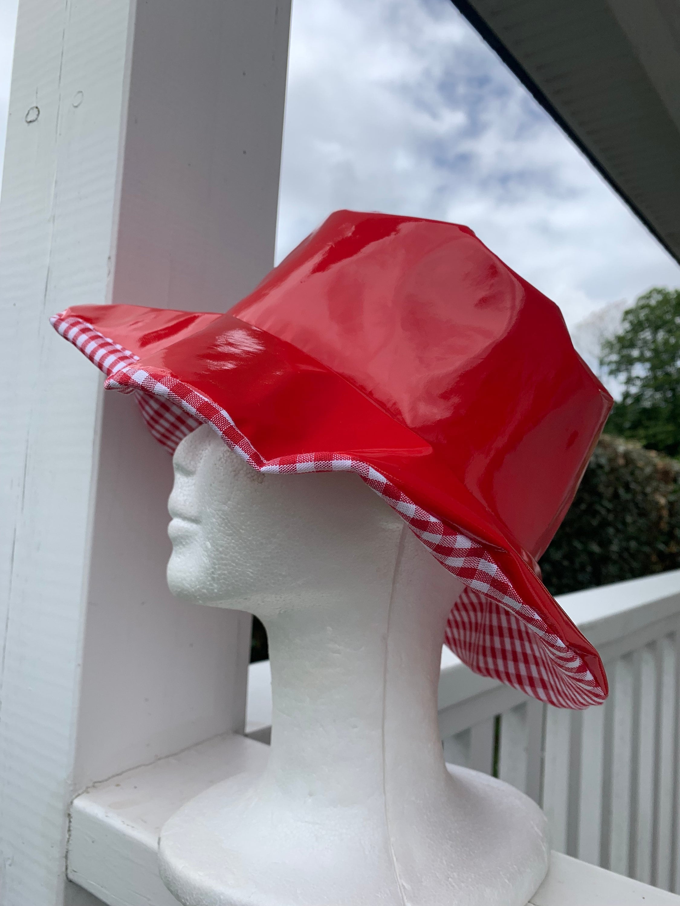 Cappello Da Pioggia In Vinile Impermeabile - Taglia S (55/56 Cm), Bordo 5 Cm, Leggero E Piegevole - Foto 9