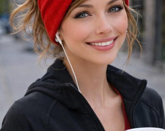 Women's fleece headband – Warm and soft winter accessory – Ear headband – Handmade winter fashion – Cozy gift idea