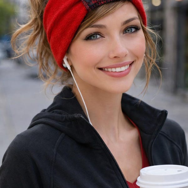 Fleece-Stirnband für Damen – Warmes und weiches Winteraccessoire – Ohrenstirnband – Handgefertigte Wintermode – Gemütliche Geschenkidee