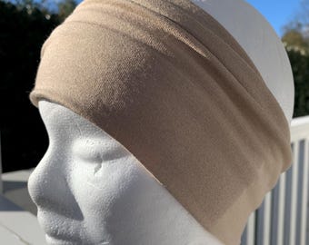 Brigitte cream stretchy headband for women