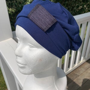 midnight blue chemo cap for women gift