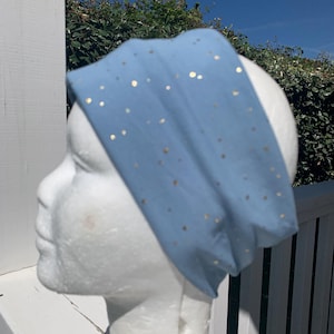 Ice blue women&#39;s hairband - Boho hair accessory - Elastic headband - Handmade gift idea