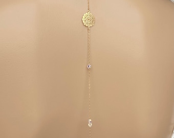 Collana e retro gioiello sottilissima catena in oro riempito 14 carati M206