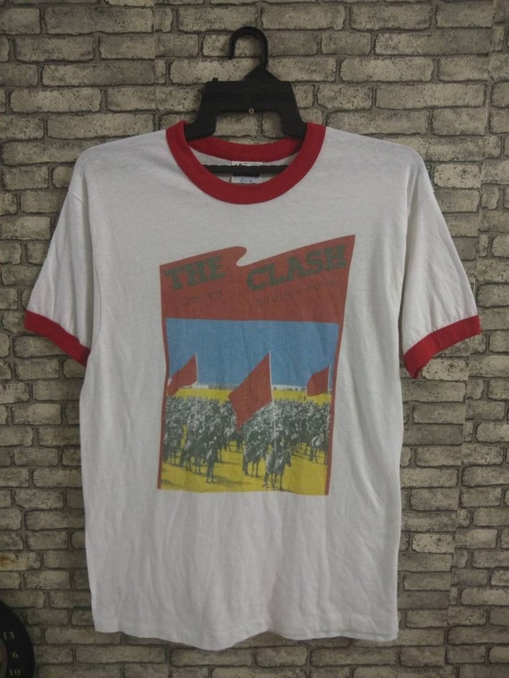 vintage rare 80s the clash ringer shirt/ramones/se