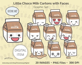 Milch Karton Clipart Etsy