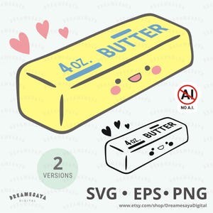 Plik SVG z warstwami do wycinania masła, kawaii, miłośnik zabawek do ściskania, kontur, wektor, projekt clipart
